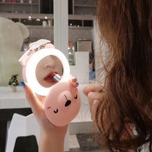 Load image into Gallery viewer, Portable LED Cartoon Pig Fill Light Mirror