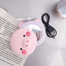 Load image into Gallery viewer, Portable LED Cartoon Pig Fill Light Mirror