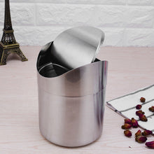 Load image into Gallery viewer, Colorful Stainless Steel Desk Trash Bin