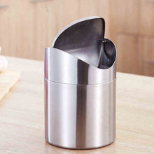 Load image into Gallery viewer, Colorful Stainless Steel Desk Trash Bin