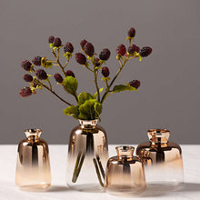 Load image into Gallery viewer, Glass Vase Nordic Electroplated Gold Vase