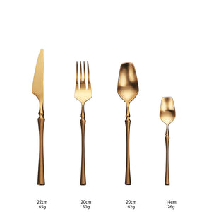 Stainless Steel Cutlery Set Gold Dinnerware Set