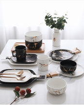 Load image into Gallery viewer, Best Gold Marble Glazes Ceramic Party Tableware