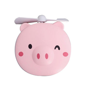 Portable LED Cartoon Pig Fill Light Mirror