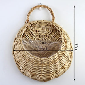 Wall Hanging Natural Wicker Flower Basket