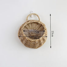 Load image into Gallery viewer, Wall Hanging Natural Wicker Flower Basket