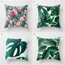 Load image into Gallery viewer, Hot Tropical Plant  Green Leaves Pillow