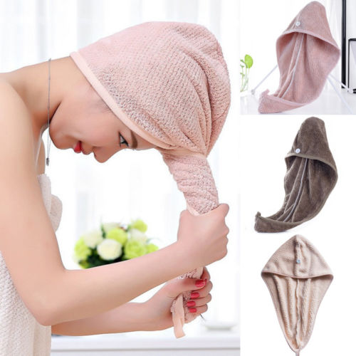 Women Quick Dry Twist Hair Turban Towel