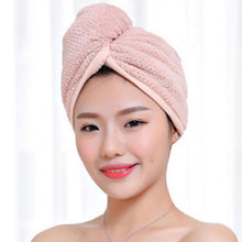 Load image into Gallery viewer, Women Quick Dry Twist Hair Turban Towel