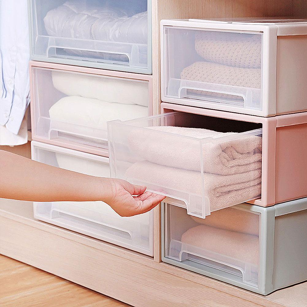 Plastic Transparent Stackable Drawer Storage Box