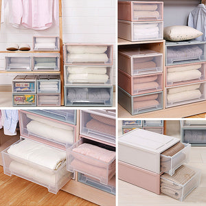 Plastic Transparent Stackable Drawer Storage Box