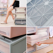 Load image into Gallery viewer, Plastic Transparent Stackable Drawer Storage Box