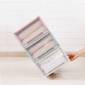 Plastic Transparent Stackable Drawer Storage Box