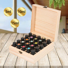 Load image into Gallery viewer, Natural pine 25 grid Essential oil storage box