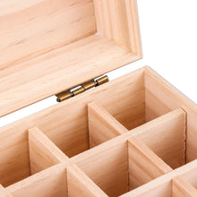 Load image into Gallery viewer, Natural pine 25 grid Essential oil storage box