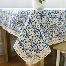 Load image into Gallery viewer, Retro Linen Cotton Tablecloth