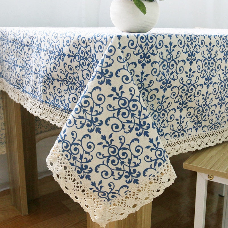 Retro Linen Cotton Tablecloth