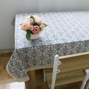 Retro Linen Cotton Tablecloth