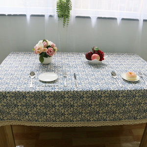 Retro Linen Cotton Tablecloth