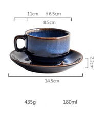 Load image into Gallery viewer, Deep blue Ceramic Coffee Cup