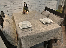 Load image into Gallery viewer, 9 Sizes Newspaper Pattern Decorative Table Cloth