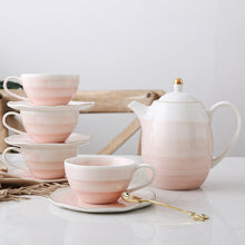 Load image into Gallery viewer, Pink And Blue Gold Ceramic Tableware