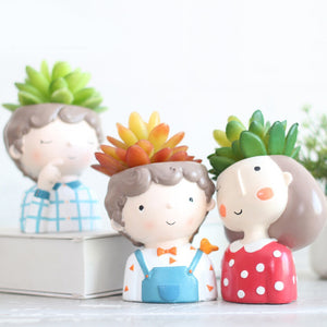 Boys and Girl Design Flower  Vase