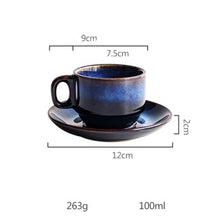 Load image into Gallery viewer, Deep blue Ceramic Coffee Cup