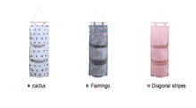 Load image into Gallery viewer, 3 Pockets Cotton Wall Hanging Storage Bags