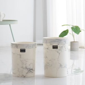 Marble Pattern Trash Can