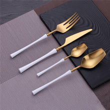 Load image into Gallery viewer, Stainless Steel Cutlery Set Gold Dinnerware Set