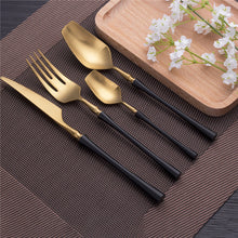 Load image into Gallery viewer, Stainless Steel Cutlery Set Gold Dinnerware Set