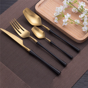 Stainless Steel Cutlery Set Gold Dinnerware Set