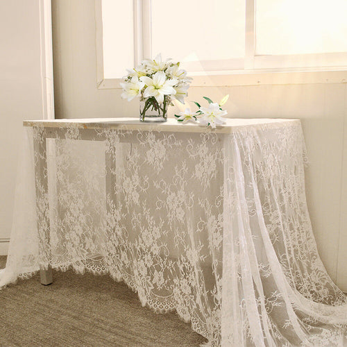 White Lace Vintage Table Cloth