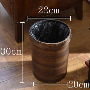 Retro Style Pressing Ring Plastic Trash Can