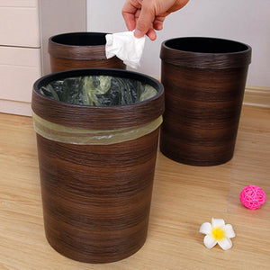 Retro Style Pressing Ring Plastic Trash Can